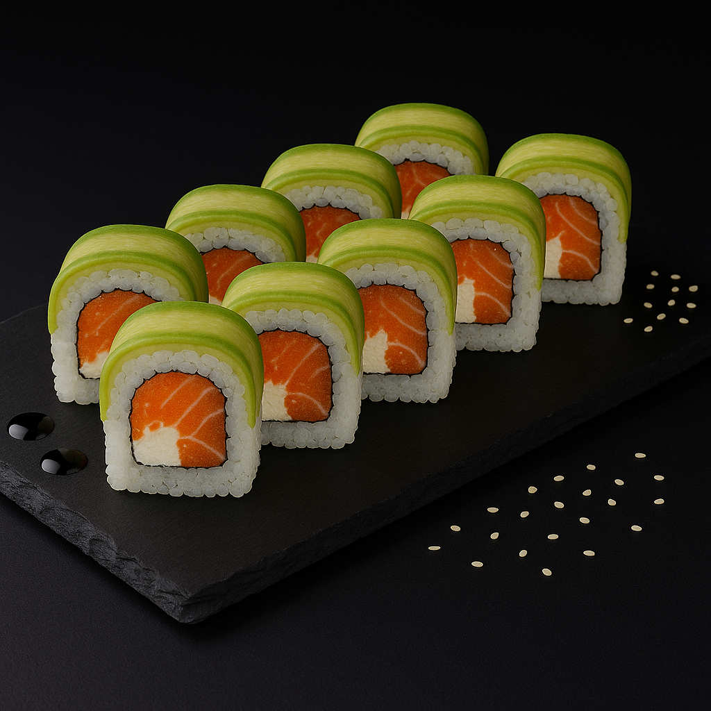 Maki Sake (Salmón) Cheese envuelto en palta